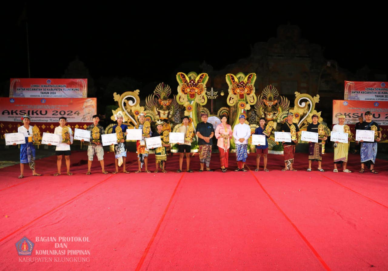 Penutupan Kegiatan AKSIKU 2024, SMPN 1 Semarapura menjadi Juara 1 Lomba Baleganjur 